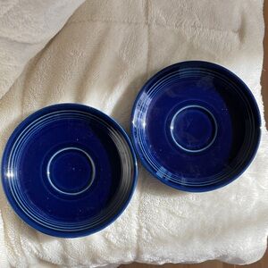 Cobalt Fiestaware saucers